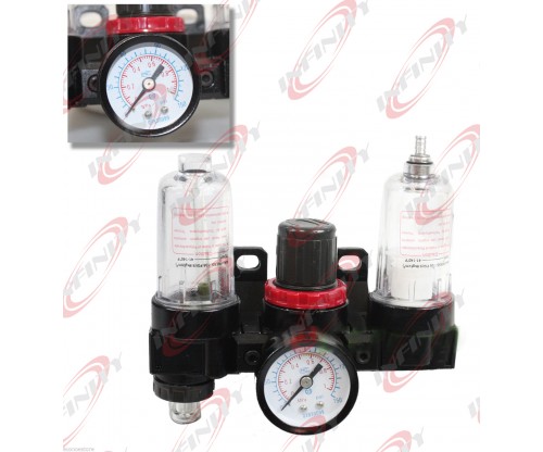 1/4" NPT 1.0 MPA PNEUMATIC IN-LINE AIR CONTROL UNIT FILTER LUBRICATOR REGULATOR